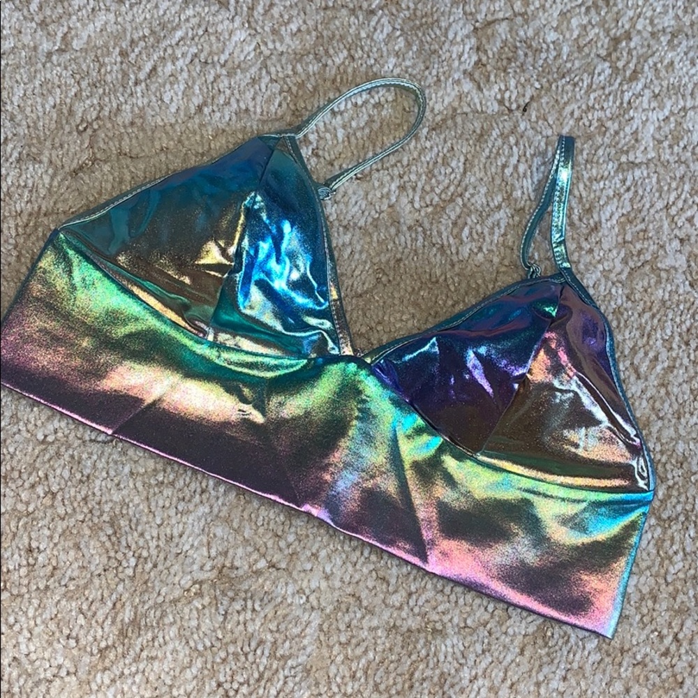 Iridescent crop top